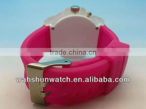Fashion led light up silicone sanda watch
