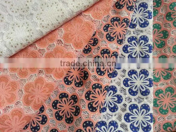 New Arrival YH003# Lace Fabric / High Quality Burning Flower Lace Fabric / New Design Garment cloth Lace Fabric
