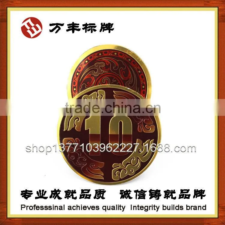 2015 best directly manufactuer offer Personalized metal Wine Bottle Label