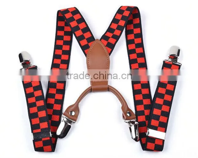 High Quality Genunine Leather Fittings Kids Suspender Clips