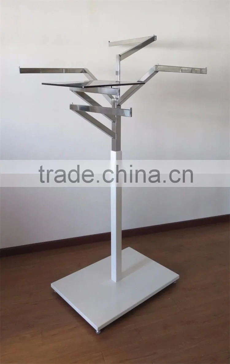 European Style New Design 4 Way Garment Display Rack Fixture
