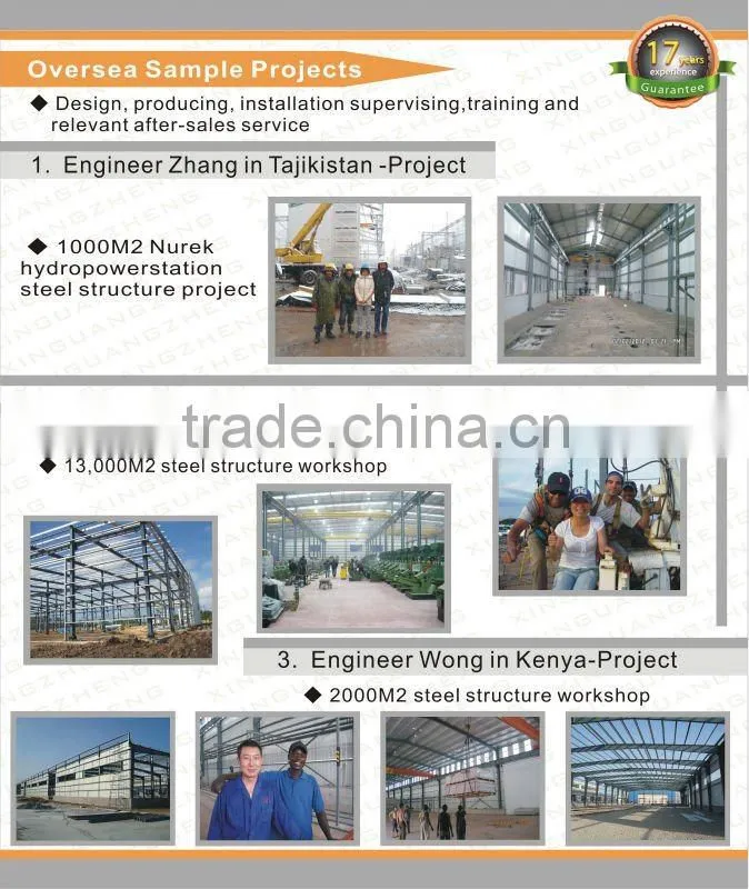 prefabricated steel structure frame construction for poultry farm