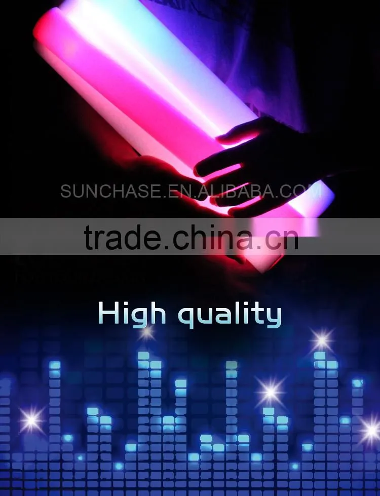 Sound Activated LED Flashing Light Foam Stick, 2016 New Design Foam Stick with sound activated