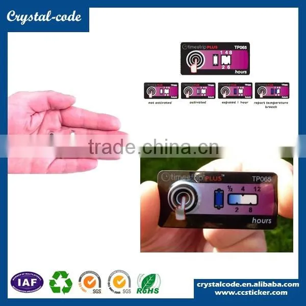 Dual sensor temperature controlle tilt indicator thermal indicator sticker