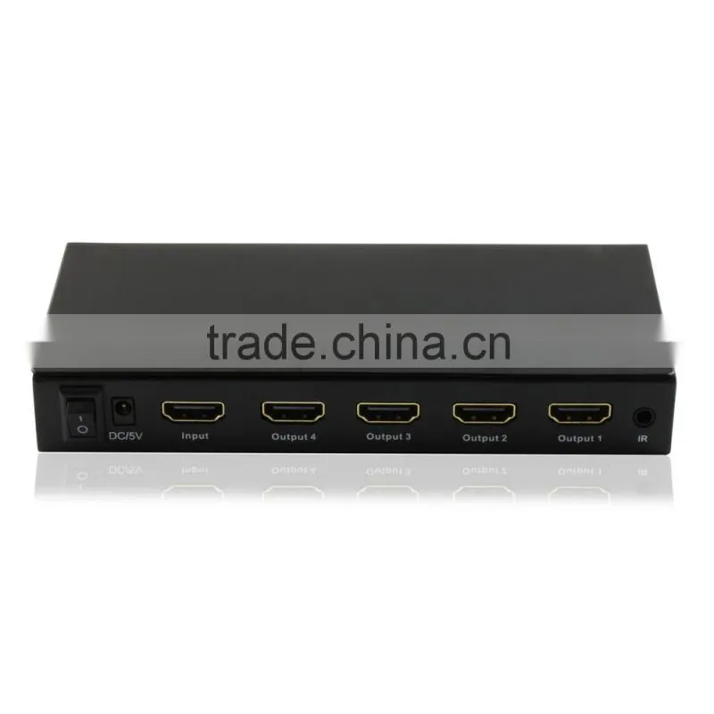 Sound quality 4 ports hdmi splitter 1x4 with IR support 1080P 3D