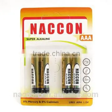 hot selling aaa lr03 am4 alkaline battery dry battery with low price as