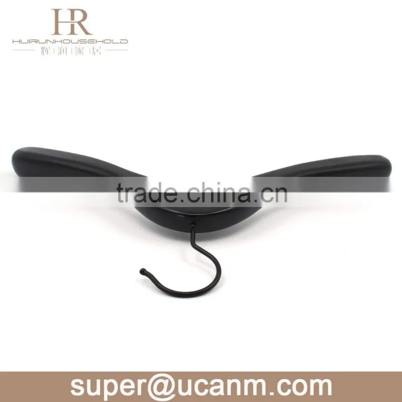 HRW-86I0B luxury lotus wooden clothes coat hanger balck finish