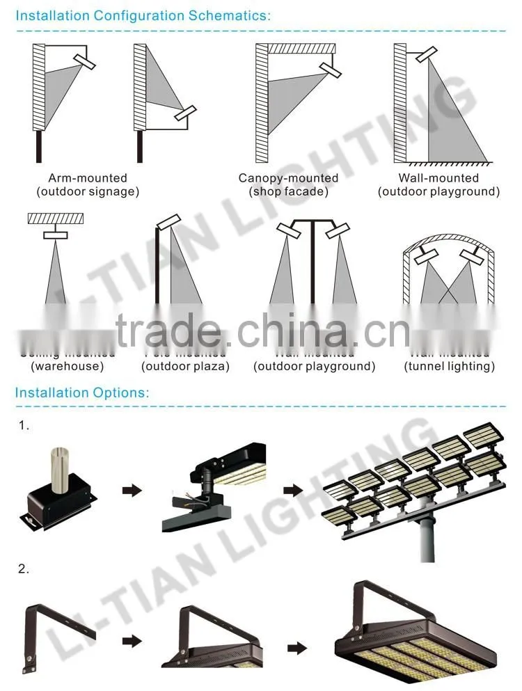 100w 150w 200w 300w 350w 400w new IP65 waterproof outdoor 120w LED tunnel light/led flood light