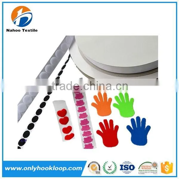 Hook and loop adhesive, self adhesive hook and loop dots, sticky hook loop