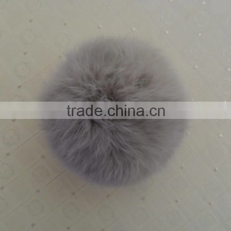 High quality 6cm rabbit fur pompoms for Beanie Hat