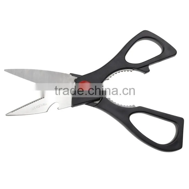 New Fasion kitchen stainless steel poultry scissor with bottle opener