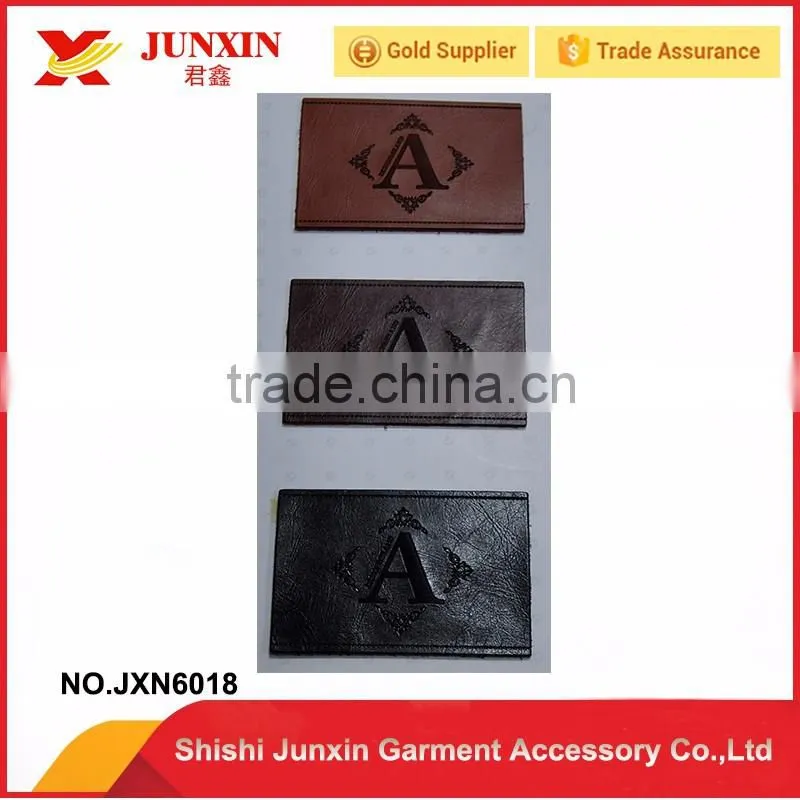 Custom cheap leather label for garment