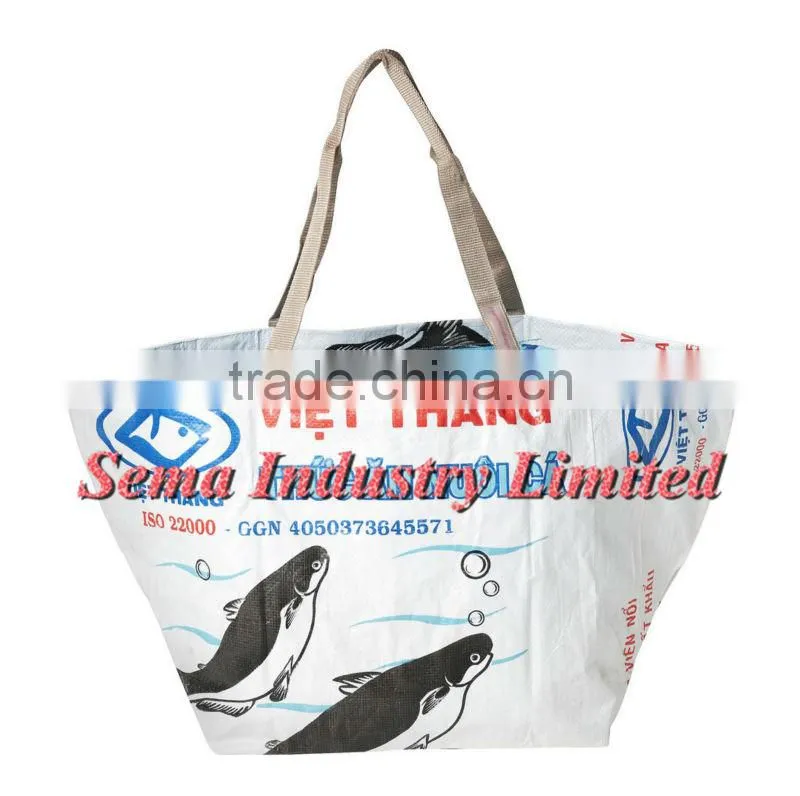 Eco-friendly high quality printed woven shopping bag with imprint logo made in China