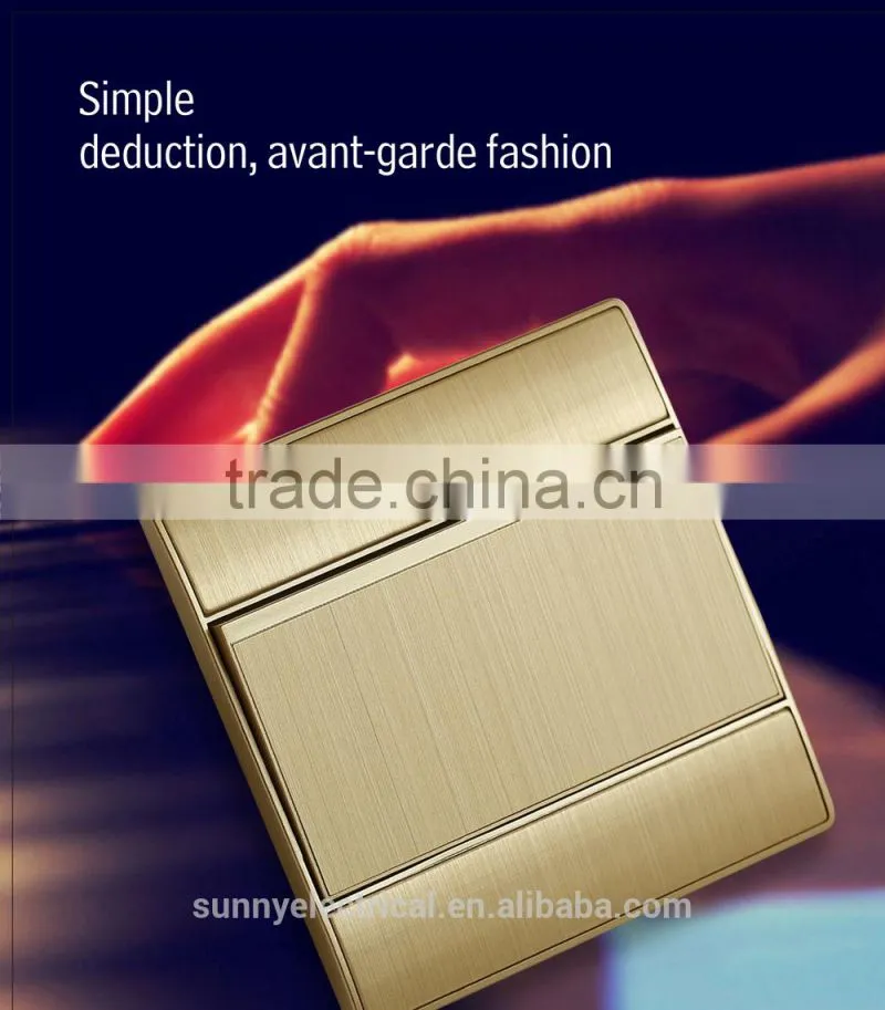 brushed aluminum golden 45A switch with neon,British style