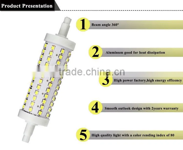 China new design installed in led flood light led bulb r7s 78mm, replace 100w halogen lamp replacement 220v