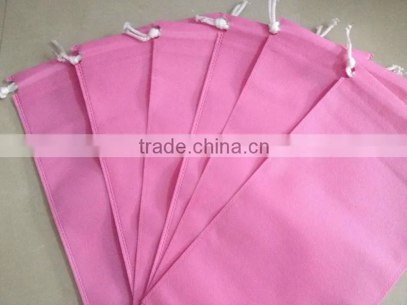 2014 pink non-woven shoes bags