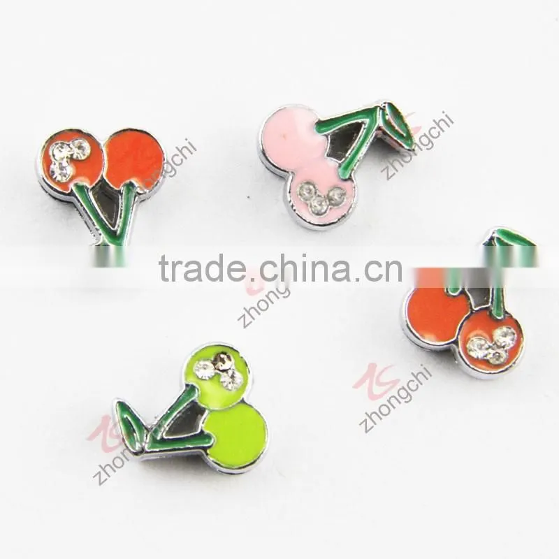Cute metal enamel spacer slider charm bead