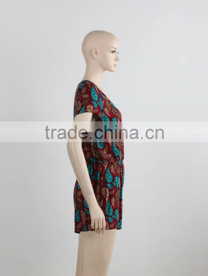 OEM custom made jumpsuit summer one piece jumpsuit for adult cheap price in Guangzhou