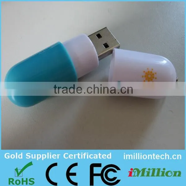 promotion plastic pill USB flash disk drive