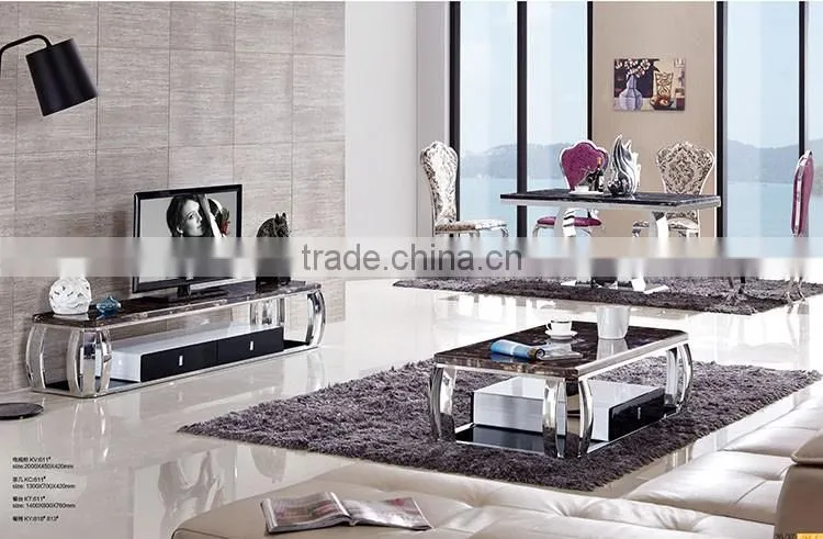 Fancy living room table furniture units marble living room sets furniture
