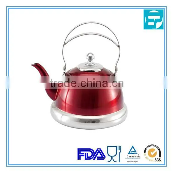 Colorful 1.0L stainless steel whistling water kettle