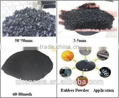 waste tire recycling rubber crumbs machine