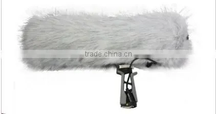 Fuzzy windshield for outdoor shotgun microphone , Good noise filter windscreen for recording microphone