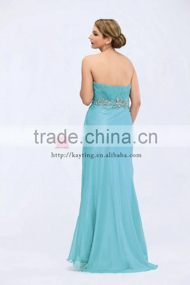 Sexy formal chiffon off shoulder bead evening dresses china