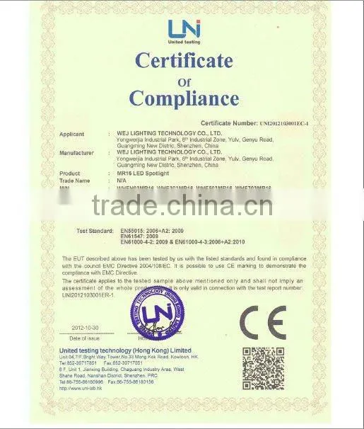 2014-2015 Best sell 100-240V 50*66mm CE&ROHS Approval 5W reflector epistar GU10LED Spotlight