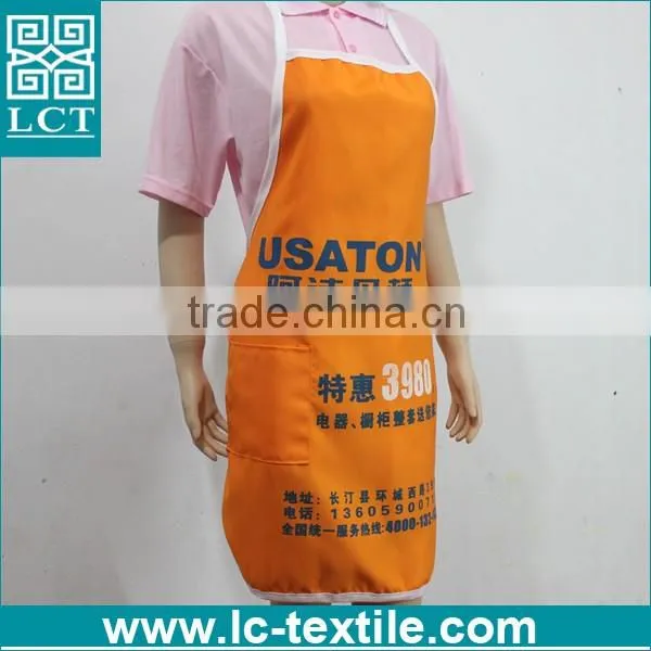 advertising simple orange apron with one pocket