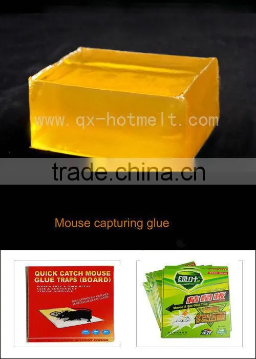Effected Mouse Capturing hot melt adhesive