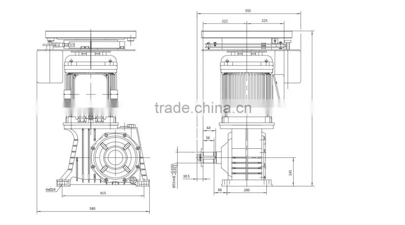 Geared escalator driving machine/ Traction machine for escalator ET125, escalator spare part
