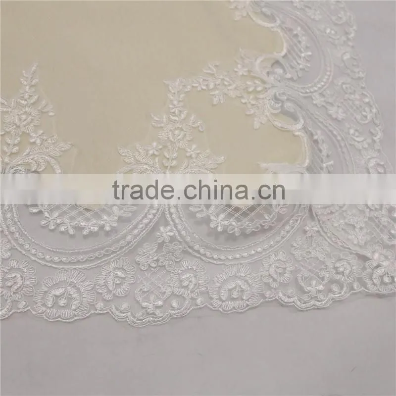factory new design cashmere blanket with white lace