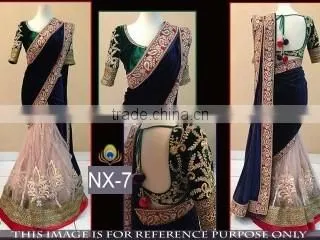 Jaunty Hot Pink Georgette Designer Lehenga Choli/Shop Latest Lehenga Style Sarees