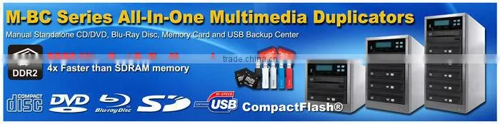 Flash Memory Card to DVD Duplicator Copier 7 Drives w/ memory card slots MS / CF / SD / MMC / USB