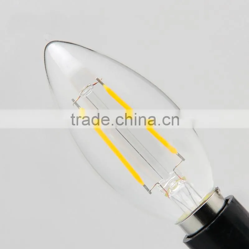 35*119mm Dimmable 4W/2W Clear Glass Led Bulb Filament With E12/E14 Base