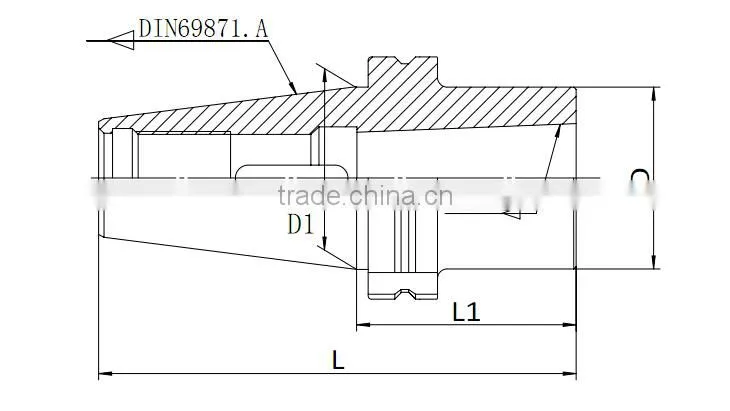 DIN69871 Morse Taper Sleeve with Tang