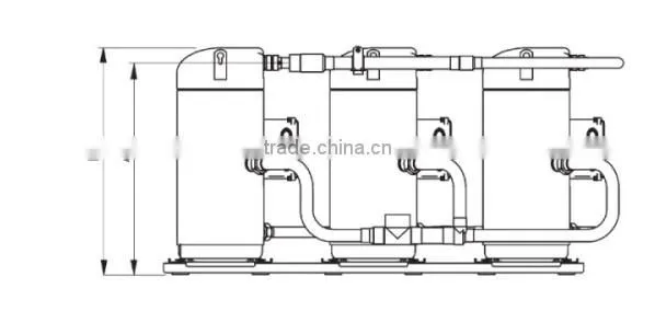 3 x ZR190KCE-TFD =Copeland Tandem Compressor ZRY570KCE-TFD