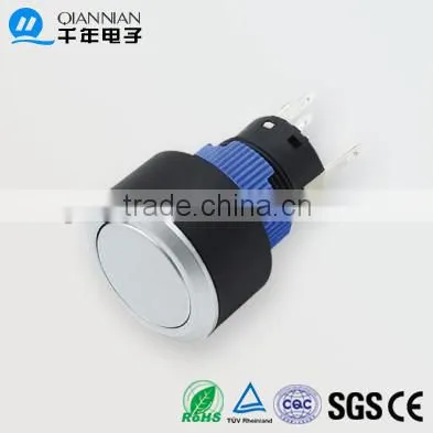 QN22-F3 22mm With lamp Momentary|Latching Flat Head Pin terminal push button switch