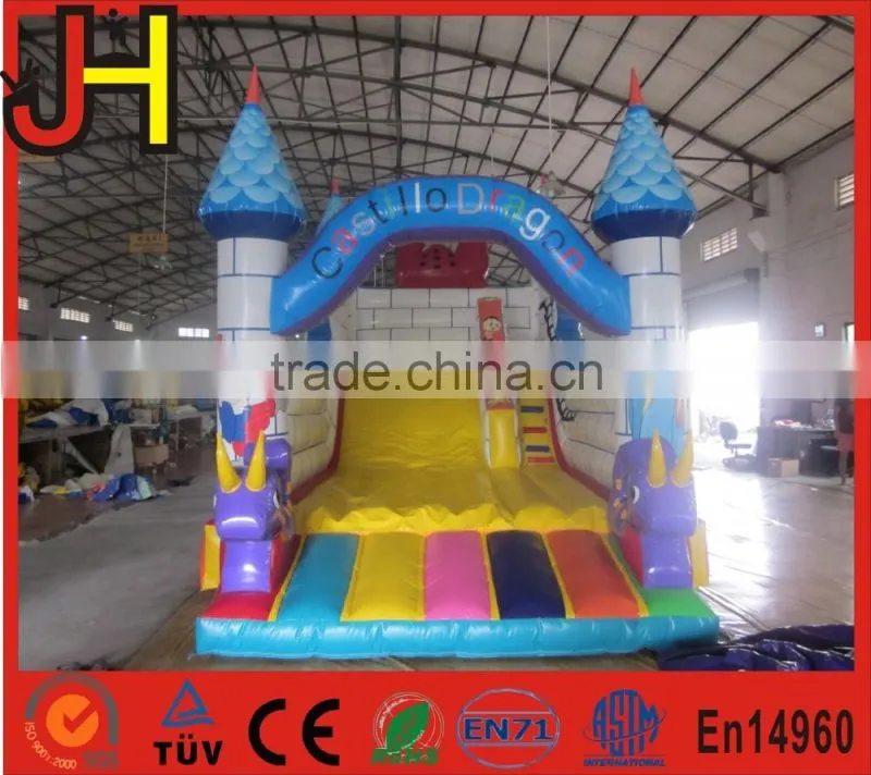 2016 hot sale inflatable Magical Dragons Children's Bouncy Castle, inflatable dragon slide