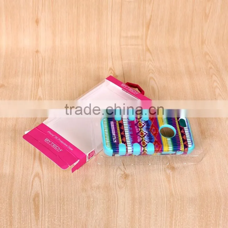 Hot sale flat pack pvc window cell phone case packaging box