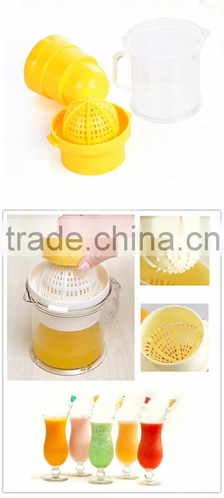 Press Juicer Manual Plastic Lemon Manual Citrus Fruit Portable Hand Juicer