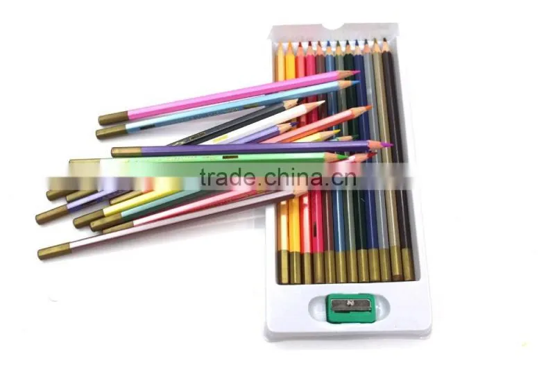 Professional artist quality wooden coloring pencils set of 24color 36color