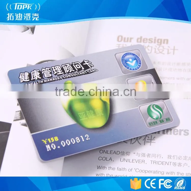 plastic pvc scratch card with high quality