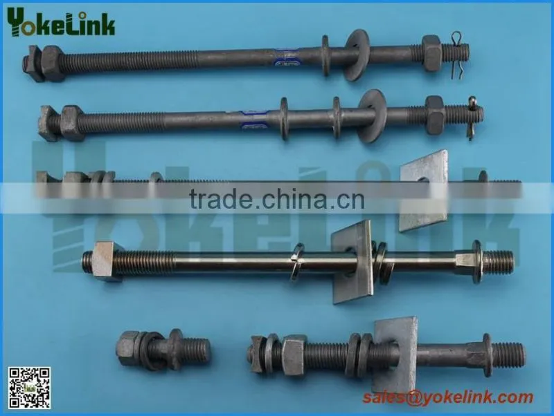 Broad range carbon steel HDG line post stud 5/8'' X7 1/2''