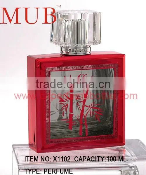 Empty glass spray bottle for perfume