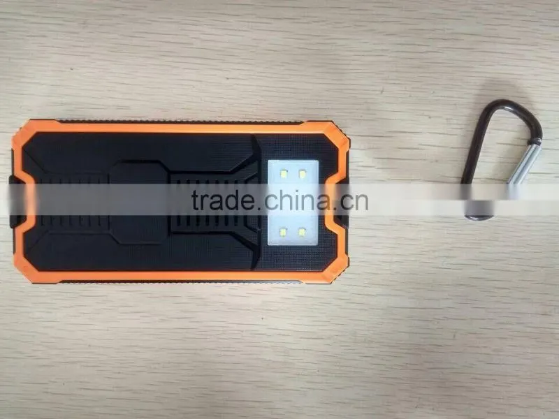 Two usb phone charger 12000mah solar bank