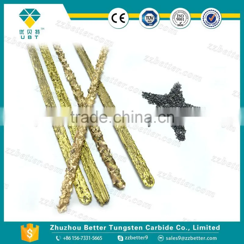 Wear 1/8 x 1/16'' copper binder composite rods with flux powder