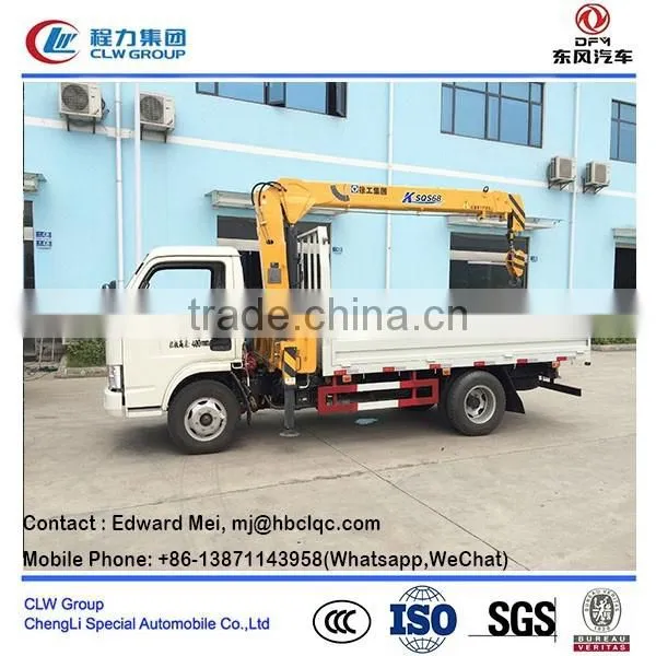 Dongfeng 4*2 4*4 type 95 Hp truck mouted crane crane low bed semi-trailer