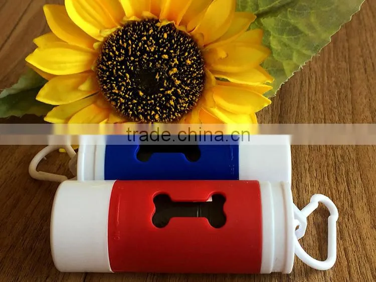 2016 trending products pet products flashlight led with PE trash bags